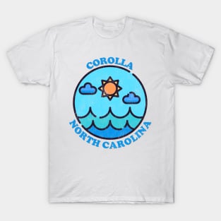 Corolla, NC Summertime Vacationing Ocean Skyline T-Shirt